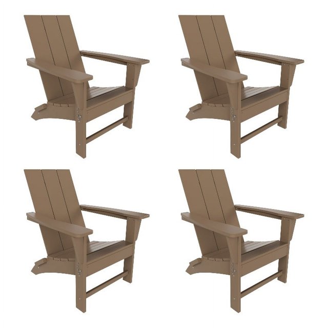 Palms Chaise Adirondack Pliante Moderne en Poly (Ensemble de 4)