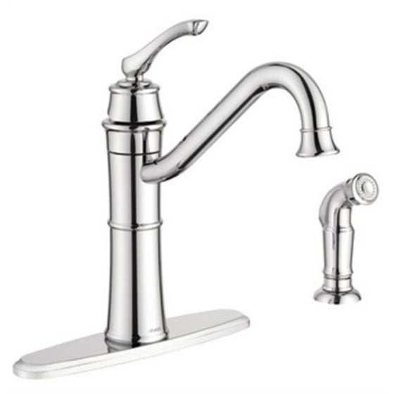Moen Wetherly Single Handle Kitchen Faucet With Side Sprayer