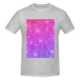 thumbnail image 4 of Bingfone Pink Purple Glitter Men'S Loose Fit Short-Sleeve Pocket T-Shirt, 4 of 7