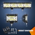 thumbnail image 2 of Set de barras de luz LED Nilight Side Shooter de 30 cm con 2 cápsulas, 2 of 9