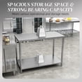 thumbnail image 4 of Stainless Steel Workbench - 24"x47"x34" Prep Table with Shelf | Kitchen, Garage Work Bench | Heavy Duty, Adjustable Legs, Silver Finish, 4 of 7