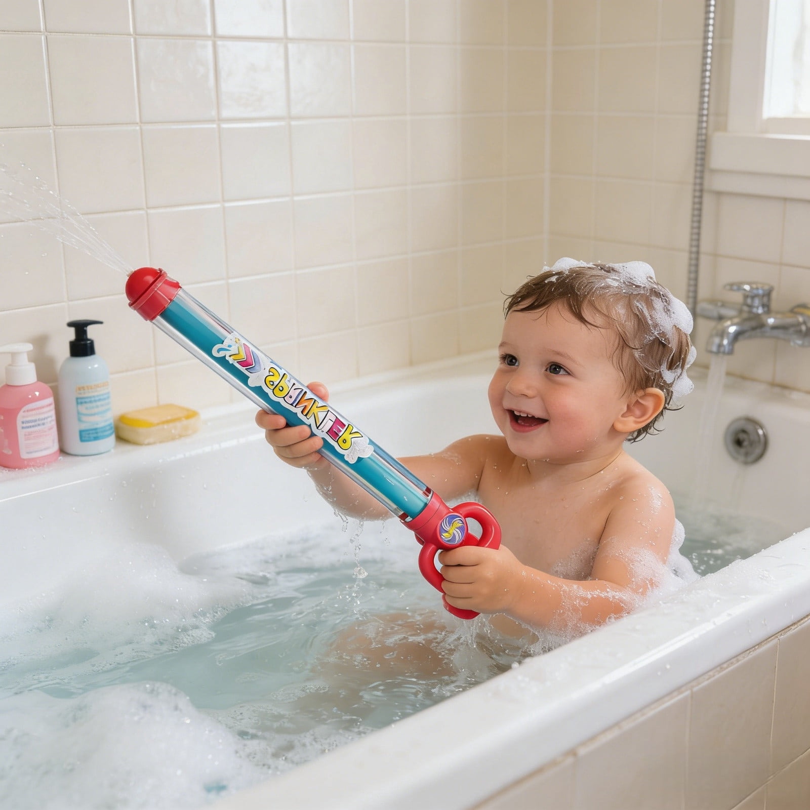 Pull Back Water Toy - Large Capacity High Pressure Spray Water Gun for Backyard Summer Fun, Pool Party, Outdoor Water Battle Activities