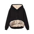 thumbnail image 3 of Sudadera Con Capucha Con Bolsillo De Canguro Sólido, Sudadera Con Capucha Informal De Manga Larga Para Otoño E Invierno, Ropa De Mujer, 3 of 4