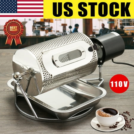 USA Stainless Steel Coffee Bean Roasting Machine Roaster Roller Baker Home