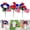 SET OF 6, variant on 4 Bunches Memorial Day Artificial Flowers,13in Red Blue White Cemetery Flower with Spikes and Flags,Patriotic Bouquet Decorations for Veterans Day 4th of July Independence Day Grave Home Decor