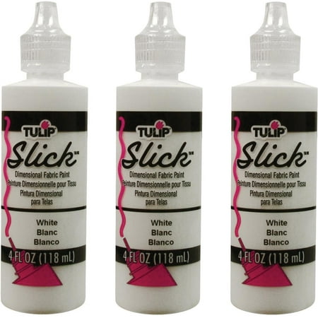 

Tulip Dimensional Fabric Paint 4oz-Slick White-Multipack Of 3