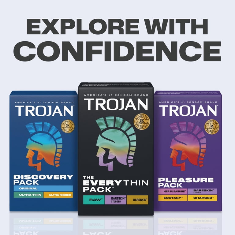 Trojan Bareskin Condoms, Everythin Variety Pack, 10 Count HSA/FSA
