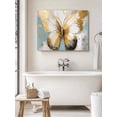 thumbnail image 6 of Butterfly Wall Art for Living Room,Canvas Picture Wall Decor for Bathroom Bedroom,Modern Abstract Teal Brown Oil Painting Painting Artwork for Office Kitchen Hallway Dining Room Home Decor 24"x32", 6 of 8
