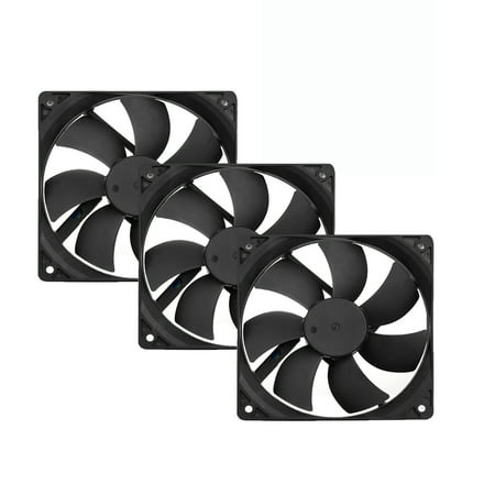 120mm Computer Cooling Fans with 4Pin PWM for PC Cases CPU Coolers and Radiators Mining Rig 3-Pack