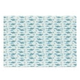 thumbnail image 1 of Shark Cutting Board, Watercolor Animals with Silly Expressions Bubbles and Sea Waves Ocean, Decorative Tempered Glass Cutting and Serving Board, Large Size, Blue Pale Blue White, by Ambesonne, 1 of 1