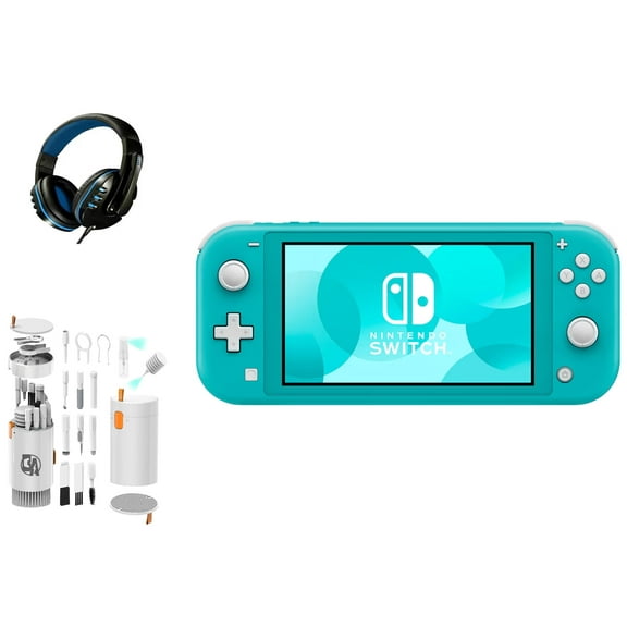 Pre-Owned Nintendo Switch Lite - Turquoise with BOLT AXTION Cleaning Kit Headset Bundle
