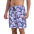 thumbnail image 2 of KLL Skull star crystal Men's Casual Summer Beach Shorts Hawaiian Shorts with Pockets-Small, 2 of 5