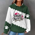 thumbnail image 2 of DDAPJ pyju Dog Mom Hoodies for Women Waffle Knit Hooded Sweatshirt Funny Cute Graphic Casual Kangaroo Pocket Hoodie Valentines Day Gifts X-Green S, 2 of 5