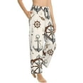 thumbnail image 2 of Naloa Anchor with Rope Print Women’s Ultra-Soft Comfy Pajama Lounge Pants with Pockets & Drawstring, 2 of 8