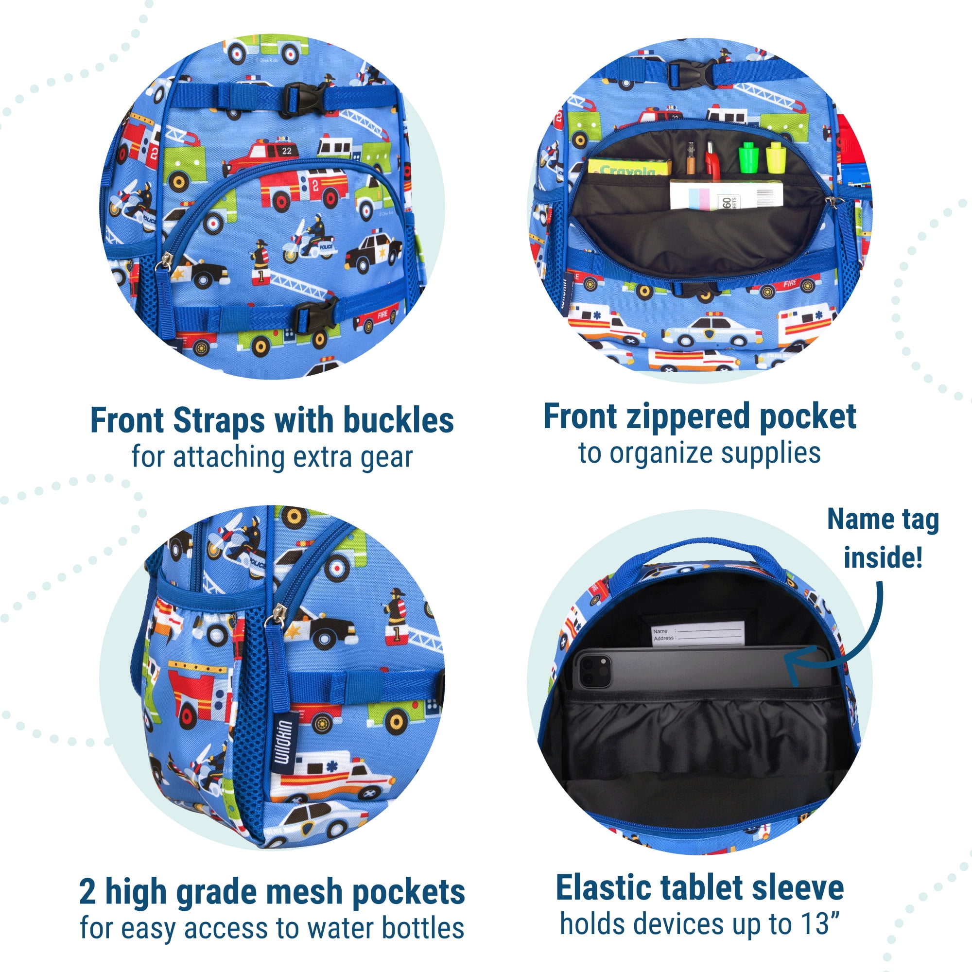 Wildkin Kids Heroes ECO rPET Next Gen Backpack - 15 Inch / 12L