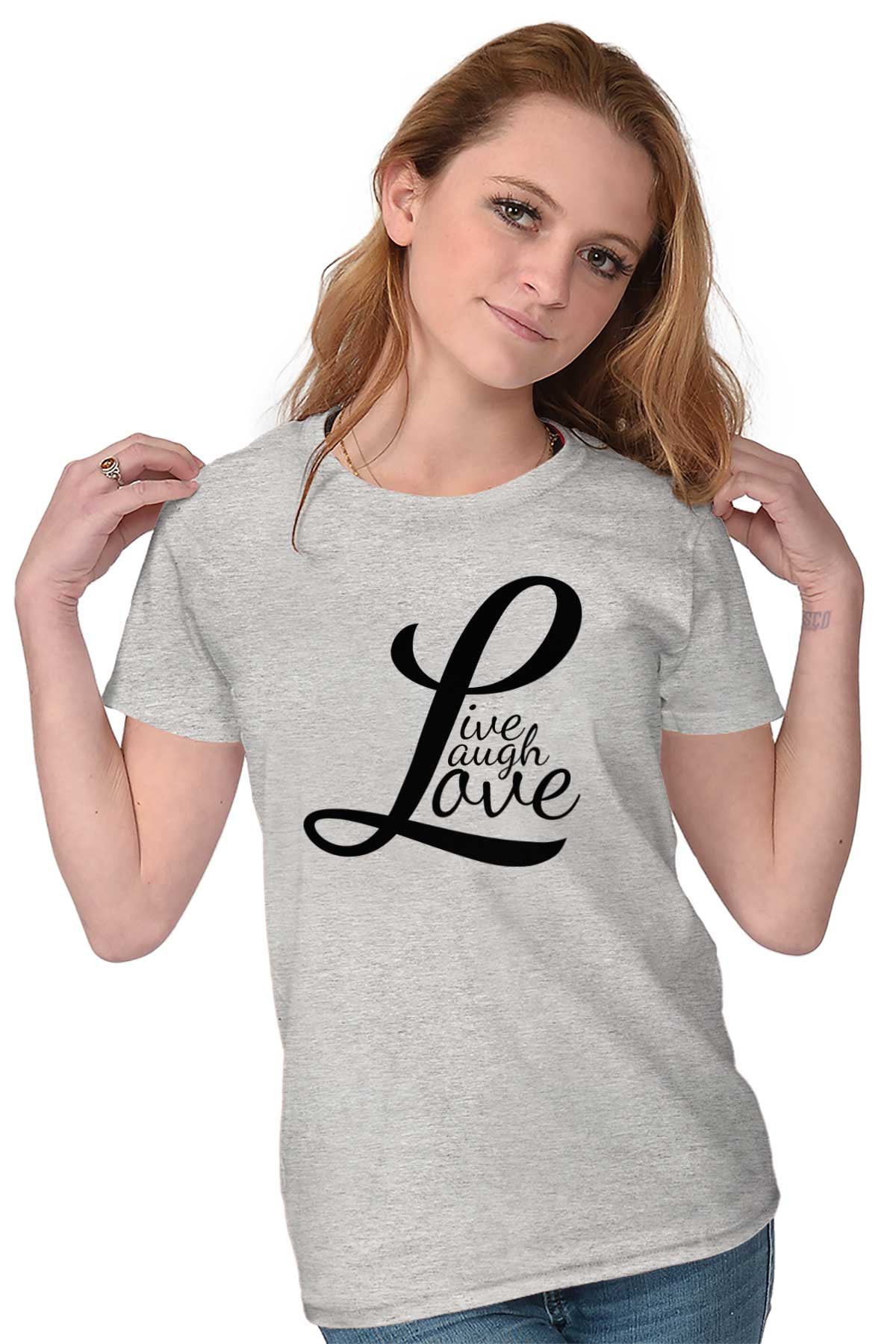 Sassy Womens Tees Shirts Ladies Tshirts Live Laugh Love Cute Romantic ...