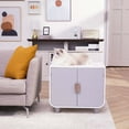 thumbnail image 6 of Teamson Pets Dyad Wooden Cat Litter Box, Alpine White, 6 of 15