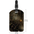 thumbnail image 6 of Square 2Pack PU Leather Halloween Spider Web Cruise Luggage Tag with Privacy Cover and Name ID Tag for Travel Handbags Backpacks Luggage Tags, 6 of 6