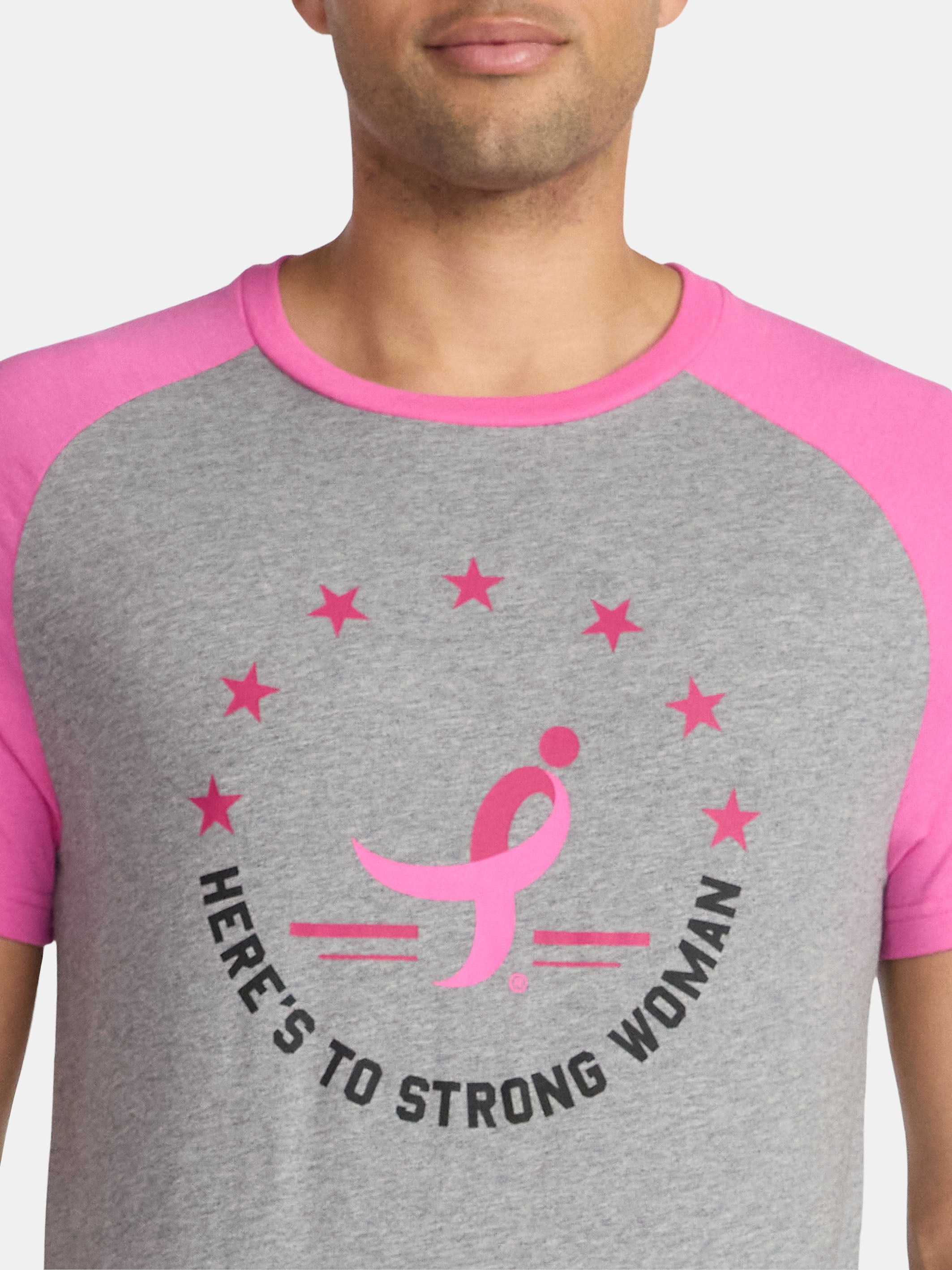 Susan G Komen Men's Breast Cancer Awareness Stars Strong Graphic Tee with Short Sleeves, Sizes S-3XL