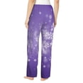 thumbnail image 3 of Balery Snowfall Sky White Purple print Women's Pajama Pants,Ultra Lightweight Pjs,Lounge Pant-XX-Large, 3 of 9