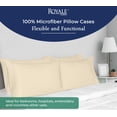 thumbnail image 6 of Royale Linens Standard Pillowcase Set of 2 - Bed Pillow Cover - 20"x26" - Sand Pillowcases - 1800 Brushed Microfiber, Wrinkle & Fade Resistant - Soft & Cozy- Standard Size Pillow Case (STD,Sand), 6 of 9