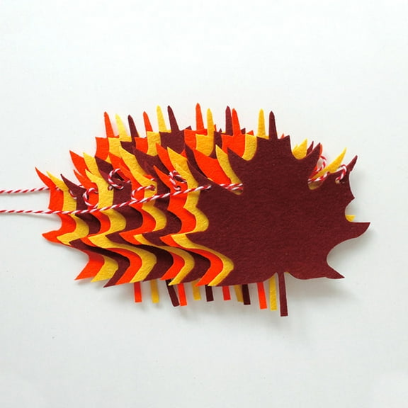 SILENRADAWN 1Set Non Woven Maple Leaves Shape Fall Party Decoration Banner for Event Planners