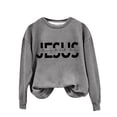 thumbnail image 5 of HAYIMI Women Letter Printed Sweatshirt Long Sleeve Shirts Pullover Fall Clothes Oversized Boho Tops Streetwear, 5 of 5