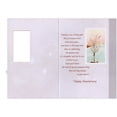thumbnail image 2 of Designer Greetings Small Tree Inside Die Cut Window and Silver Foil Stars Die Cut Short Fold Wedding Anniversary Congratulations Card for Daughter and Son-in-Law, 2 of 2