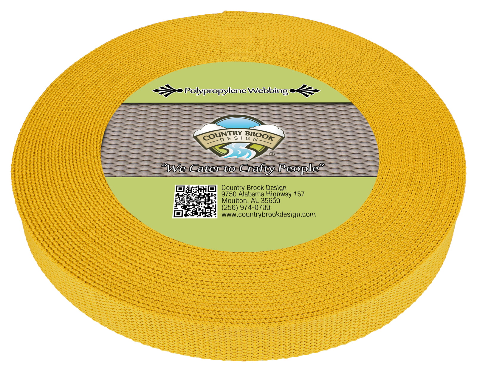 50 Yards Country Brook Design® 1/2 Inch Baby Blue Polypro Webbing 