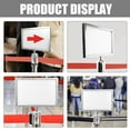 thumbnail image 3 of Stainless Steel Fence Sign Holder Commercial Stanchion Top Sign Frame Sign Holder For Crowd Control (A3), 3 of 8