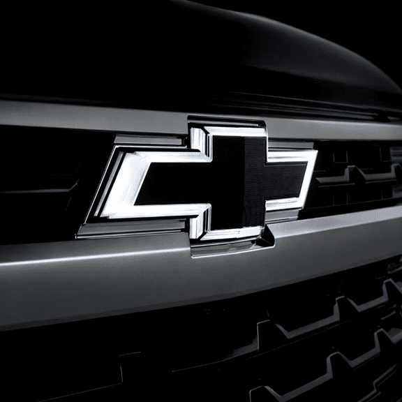 AutoJeweler LED Bowtie Grille Emblem for Chevy Silverado 1500 (2016-18), Black, OEM Fit