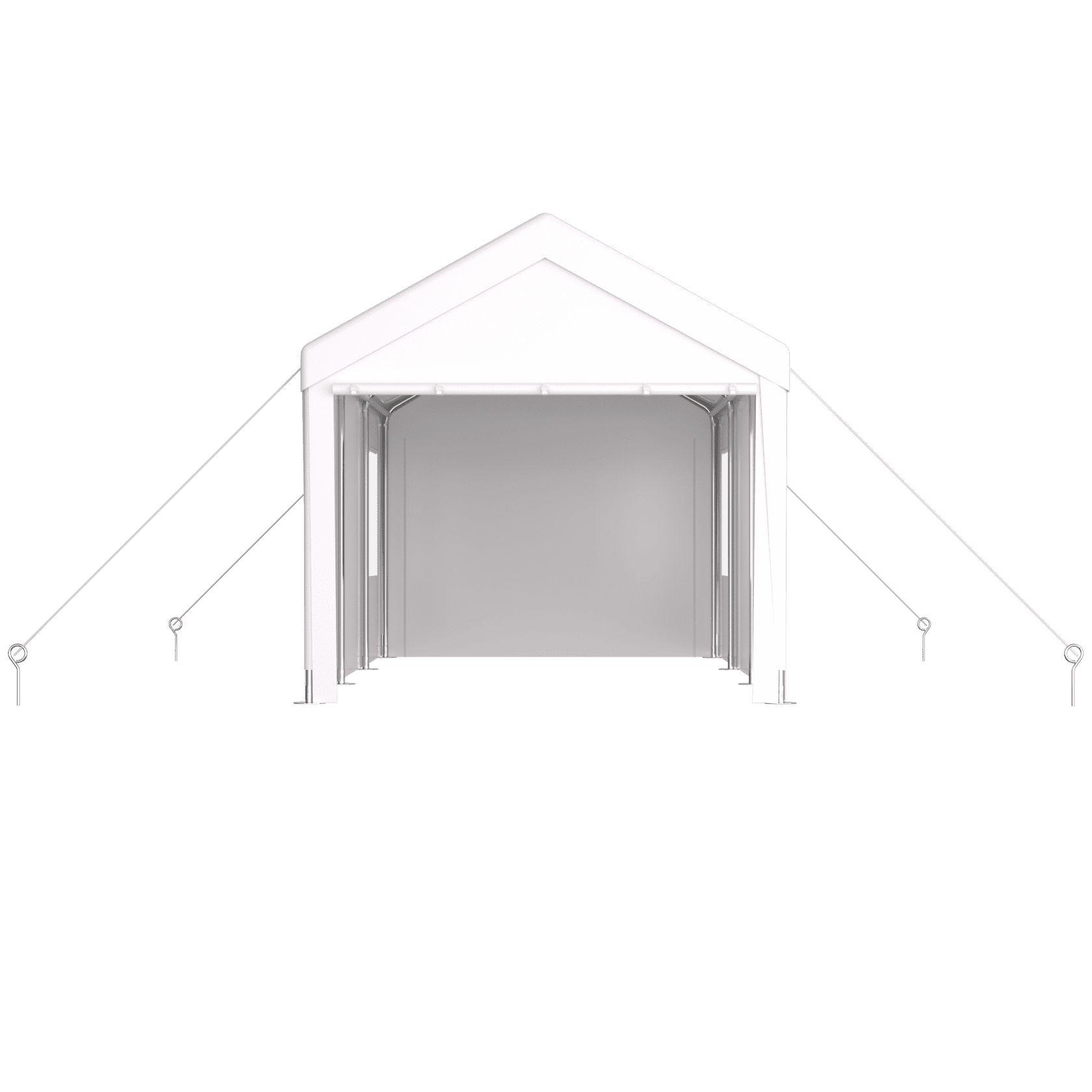 Miekor Furniture Carport 12' x 20' Portable Garage, Heavy Duty Car Port Canopy with 2 Roll-up Doors & 4 Ventilated Windows for Car, Truck, Boat, Garden Tools,white 19272