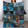 thumbnail image 2 of Throw Blanket and Pillowcase Set For Nausicaä of the Valley of the Wind Thin Bed Couch Decor Kids Adult Nap Micro Fleece Fuzzy Blankets Bedroom Car All Season Birthday Gifts 50×60 inch, 2 of 5