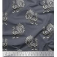 thumbnail image 1 of Soimoi Cotton Voile Fabric Peacock Block Fabric Prints by Yard 56 Inch Wide, 1 of 1