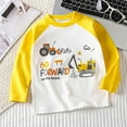 thumbnail image 2 of Zanarzt Kids Long Sleeve Cotton T Shirt Baby Boys' and Toddler Everyday Long Sleeve Graphic T Shirts Cotton Back to School Clothes Yellow,6-12 Months, 2 of 3