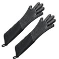 thumbnail image 1 of Extra Long Professional Silicone Oven Mitt, Heat Resistant Cooking Glove With Internal Cotton For Ki, 1 of 5