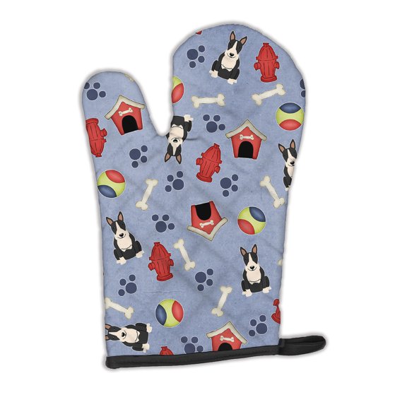 Dog House Collection Bull Terrier Black White Oven Mitt