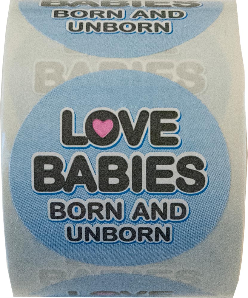 Love Babies, Born and Unborn Pro-Life Sticker