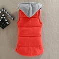 thumbnail image 4 of JIKNTTR Women Jacket Casual Slim Sleeveless Quilted Removable Hooded Winter Vest Coat Simple Jackets Commuting Work, 4 of 5