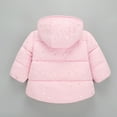 thumbnail image 4 of Hicidod Toddler Jackets Hooded Long Sleeve Zipper Winter Warm Coats Cute Stars Printed Fleece Lined Thicken Cotton Outwear Jacket, 4 of 7