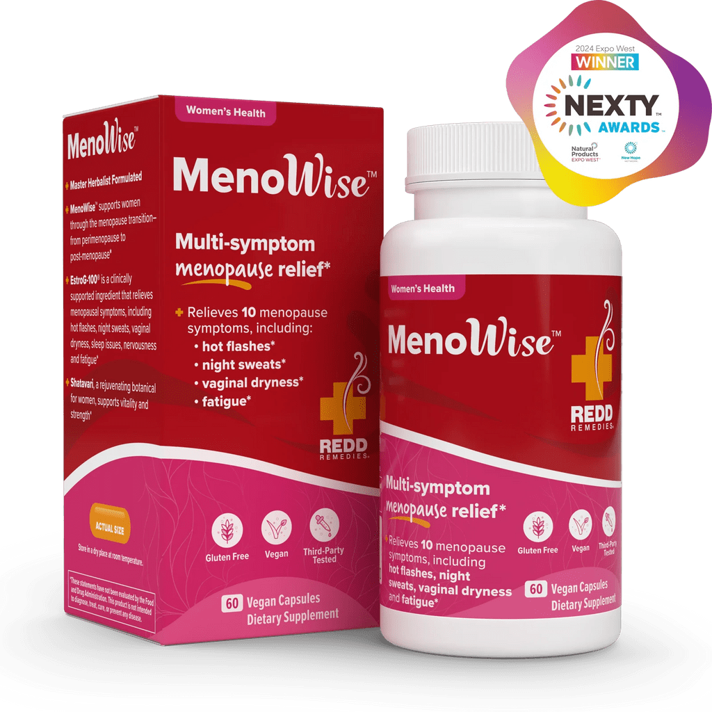 Redd Remedies, MenoWise, Relieves Symptoms, Including Hot Flashes, Night Sweats, Vaginal Dryness, and More, 60 Vegan Capsules