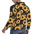 thumbnail image 6 of Lsque Scottish Blue Plaid Sunflower Pattern Casual Men's Hoodie,Hooded Sweatshirt with Kangaroo Pocket,Pullover Hoodie-Large, 6 of 7