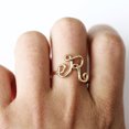 thumbnail image 3 of Women Ring Creative Letter Fashion Alloy Jewelry Ring Finger Ring Simple Band, 3 of 3