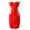 Red, variant on Womens Solid Strapless Bustier Tie-Waist Sculpting Bodycon Patent Leather Mini Dress 2025