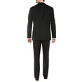 thumbnail image 2 of Mens Ticket Pocket Three Piece Db Black Modern Fit Vested, 2 of 3