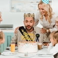 thumbnail image 6 of 5pcs Men's Birthday Accessory Set - Golden King Crown with Black King and Happy Birthday Sign, Men's Birthday Party Decorations and Supplies, Photo Booth Props Valentine, Mardi Gras, Kölner Karneval, 6 of 9