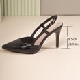 thumbnail image 6 of Miluxas Kitten Heels for Women Slingback Pointed Closed Toe Heels Women's Pumps Shoes for Wedding, Party Black 9(42), 6 of 9