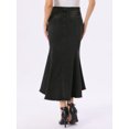 thumbnail image 4 of DARING DIVA Women's Raw Hem Fishtail Midi Skirt with Pockets XS Grey, 4 of 6