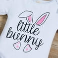 thumbnail image 3 of Newborn Baby Girl Easter Outfits Long Sleeve Ruffle Rompers Rabbit Suspender Skirt Bunny Overall Dress 0-18M, 3 of 8