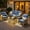 Denim Blue, variant on Vcatnet 4 Pieces Patio Outdoor Conversation Set High Back Wicker Rattan Furniture Outdoor Sectionals with Coffee Table, Dark Gray